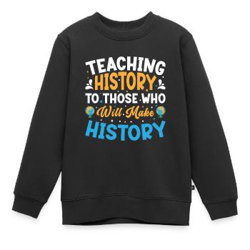 Appréciation du professeur d’histoire Cours d’histoire - Sweat Premium enfant bio - noir - Devant - AI Model Kid Female (0cm)