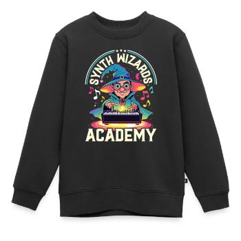 Synthesizer Synth Wizards Academy - Kinder Premium Organic Sweatshirt - Schwarz - Vorne - AI Model Kid Female (0cm)