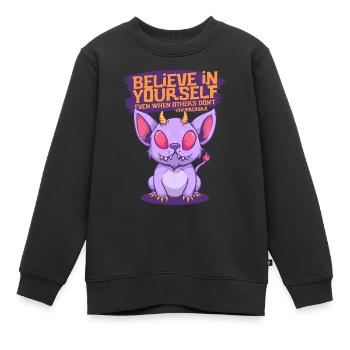 Chupacabra Kryptid Kryptozoologie - Kinder Premium Organic Sweatshirt - Schwarz - Vorne - AI Model Kid Female (0cm)