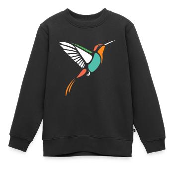 Kolibri - Kinder Premium Organic Sweatshirt - Schwarz - Vorne - AI Model Kid Female (0cm)