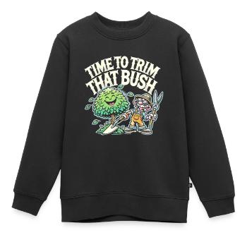Zeit, den Busch zu stutzen - Kinder Premium Organic Sweatshirt - Schwarz - Vorne - AI Model Kid Female (0cm)
