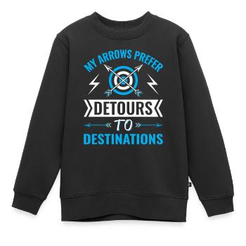 Bogenschießen Bogenschütze - Kinder Premium Organic Sweatshirt - Schwarz - Vorne - AI Model Kid Female (0cm)