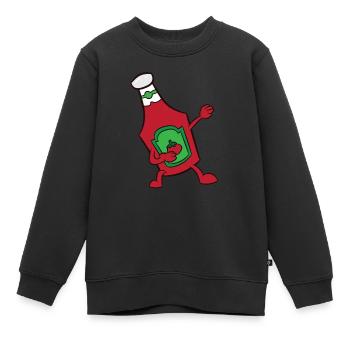 Ketchup - danse, dab, dab, dabbing - Sweat Premium enfant bio - noir - Devant - AI Model Kid Female (0cm)