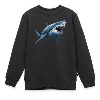 Haie Hai - Kinder Premium Organic Sweatshirt - Schwarz - Vorne - AI Model Kid Female (0cm)