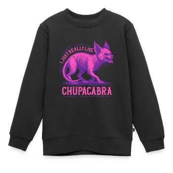Chupacabra Kryptid Kryptozoologie - Kinder Premium Organic Sweatshirt - Schwarz - Vorne - AI Model Kid Female (0cm)
