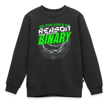 Linguiste computationnel Voix de la raison de la binaire - Sweat Premium enfant bio - noir - Devant - AI Model Kid Female (0cm)