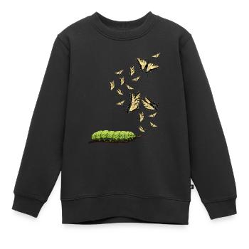 Les machaons tigrés, hmmm, ils ont changé - Sweat Premium enfant bio - noir - Devant - AI Model Kid Female (0cm)