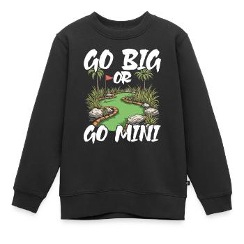 Golf Golf Golf Golf Parcours de Golf - Sweat Premium enfant bio - noir - Devant - AI Model Kid Female (0cm)