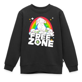 Free Zone Ostern - Kinder Premium Organic Sweatshirt - Schwarz - Vorne - AI Model Kid Female (0cm)