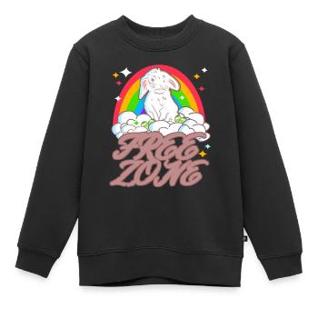 Kein Osterfest free zone - Kinder Premium Organic Sweatshirt - Schwarz - Vorne - AI Model Kid Female (0cm)