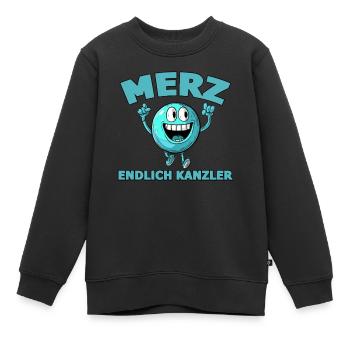Merz Endlich Kanzler - Kinder Premium Organic Sweatshirt - Schwarz - Vorne - AI Model Kid Female (0cm)