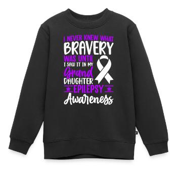 Je n’ai jamais su ce qu’était la bravoure jusqu’à ce que Funny - Sweat Premium enfant bio - noir - Devant - AI Model Kid Female (0cm)