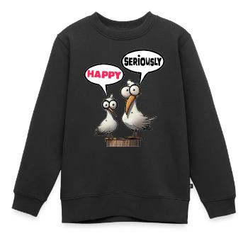 Die Bäädden Möwen - Möwe omg seriously - Kinder Premium Organic Sweatshirt - Schwarz - Vorne - AI Model Kid Female (0cm)