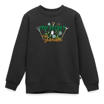 Mein geheimer Garten My Secret Garden - Kinder Premium Organic Sweatshirt - Schwarz - Vorne - AI Model Kid Female (0cm)