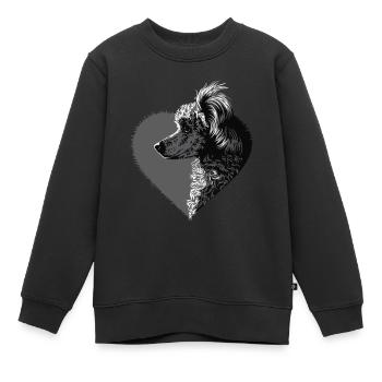 Pudel - Kinder Premium Organic Sweatshirt - Schwarz - Vorne - AI Model Kid Female (0cm)