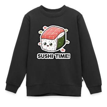 SUSHI-ZEIT - Kinder Premium Organic Sweatshirt - Schwarz - Vorne - AI Model Kid Female (0cm)