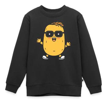 Kartoffel - Kinder Premium Organic Sweatshirt - Schwarz - Vorne - AI Model Kid Female (0cm)