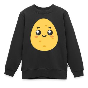 Kartoffel - Kinder Premium Organic Sweatshirt - Schwarz - Vorne - AI Model Kid Female (0cm)
