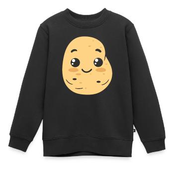 Kartoffel - Kinder Premium Organic Sweatshirt - Schwarz - Vorne - AI Model Kid Female (0cm)
