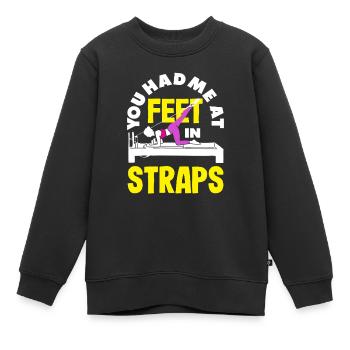 Pilates Du Hattest Mich Bei Füße In Straps - Kinder Premium Organic Sweatshirt - Schwarz - Vorne - AI Model Kid Female (0cm)