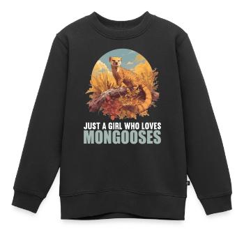 La mangouste de mangouste - Sweat Premium enfant bio - noir - Devant - AI Model Kid Female (0cm)