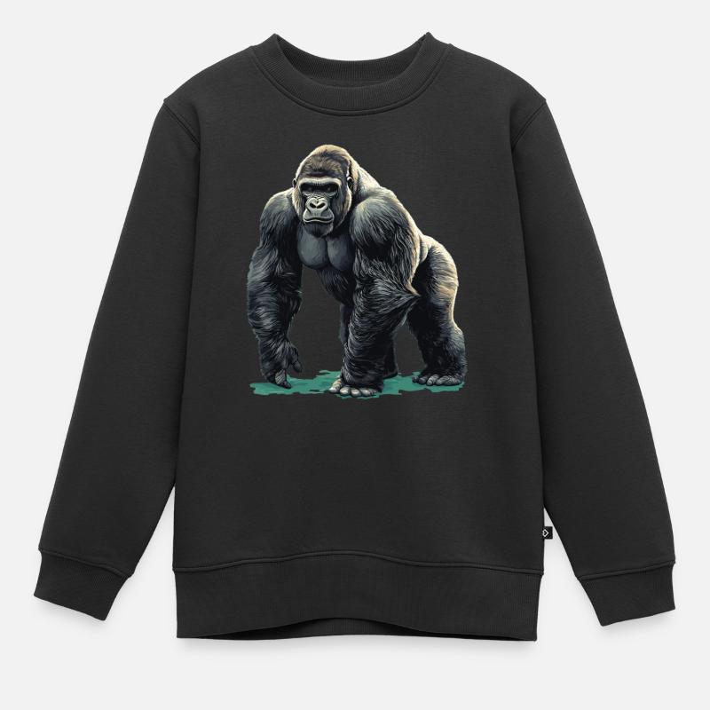 Gorilles de montagne Gorille de montagne - Sweat Premium enfant bio - noir