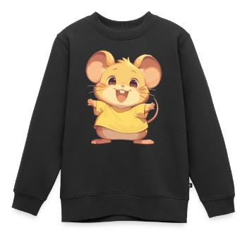 Mäuse Maus - Kinder Premium Organic Sweatshirt - Schwarz - Vorne - AI Model Kid Female (0cm)
