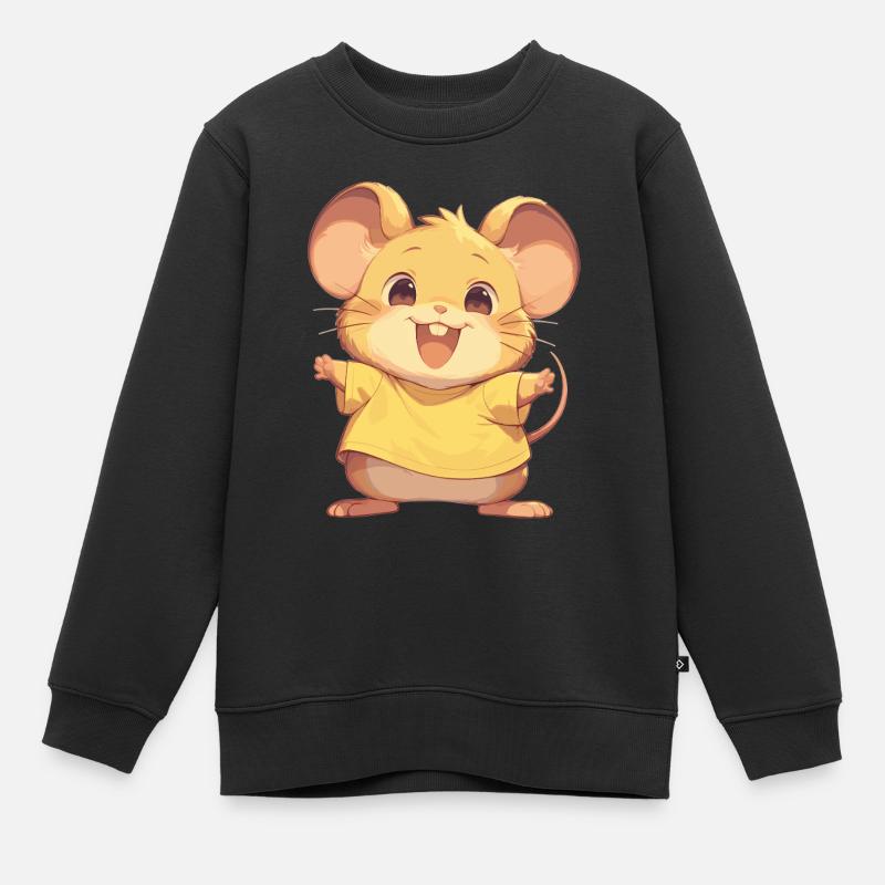 Souris Souris - Sweat Premium enfant bio - noir