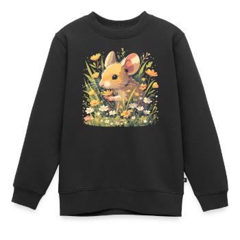 Mäuse Maus - Kinder Premium Organic Sweatshirt - Schwarz - Vorne - AI Model Kid Female (0cm)