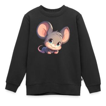 Mäuse Maus - Kinder Premium Organic Sweatshirt - Schwarz - Vorne - AI Model Kid Female (0cm)
