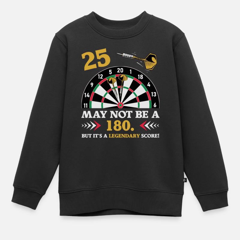 Pas 180 mais un classique : les fléchettes du 25e anniversaire - Sweat Premium enfant bio - noir