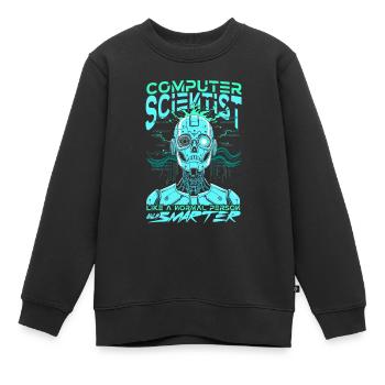 Informaticien - Sweat Premium enfant bio - noir - Devant - AI Model Kid Female (0cm)