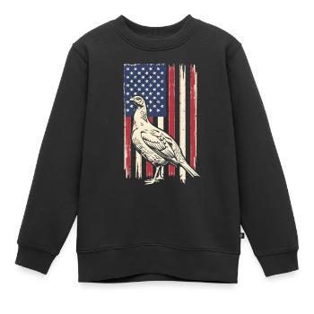 Auerhahn - Kinder Premium Organic Sweatshirt - Schwarz - Vorne - AI Model Kid Female (0cm)