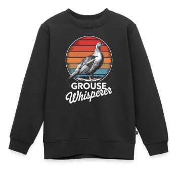 Auerhahn - Kinder Premium Organic Sweatshirt - Schwarz - Vorne - AI Model Kid Female (0cm)