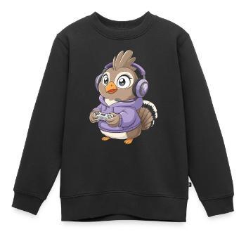 Auerhahn - Kinder Premium Organic Sweatshirt - Schwarz - Vorne - AI Model Kid Female (0cm)