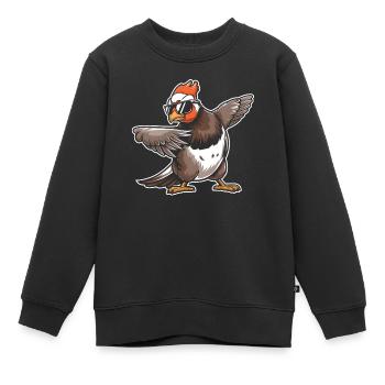 Auerhahn - Kinder Premium Organic Sweatshirt - Schwarz - Vorne - AI Model Kid Female (0cm)