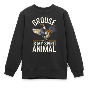 Auerhahn - Kinder Premium Organic Sweatshirt - Schwarz - Vorne - AI Model Kid Female (0cm)