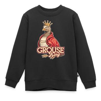 Auerhahn - Kinder Premium Organic Sweatshirt - Schwarz - Vorne - AI Model Kid Female (0cm)