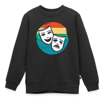 Comédie musicale, Amant, Théâtre, Masques, Art - Sweat Premium enfant bio - noir - Devant - AI Model Kid Female (0cm)