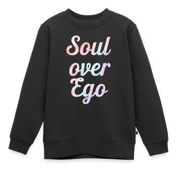 Inspiration : Citation de l’âme sur l’ego - Sweat Premium enfant bio - noir - Devant - AI Model Kid Female (0cm)