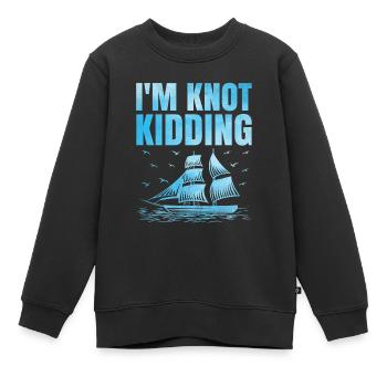Pédalo Je plaisante - Sweat Premium enfant bio - noir - Devant - AI Model Kid Female (0cm)