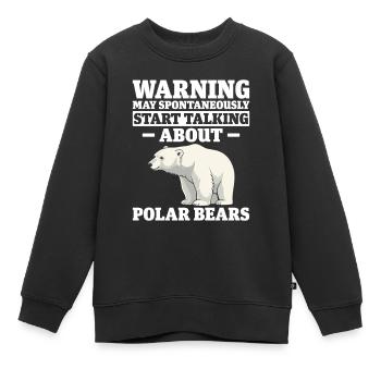 Lustige Eisbären Bedrohte Spezies Arktis - Kinder Premium Organic Sweatshirt - Schwarz - Vorne - AI Model Kid Female (0cm)