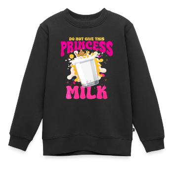 Milch - Kinder Premium Organic Sweatshirt - Schwarz - Vorne - AI Model Kid Female (0cm)