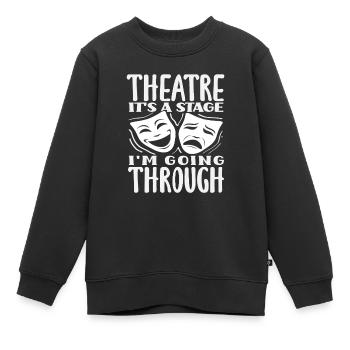 Comédie musicale Lover Théâtre Scène Émotion - Sweat Premium enfant bio - noir - Devant - AI Model Kid Female (0cm)