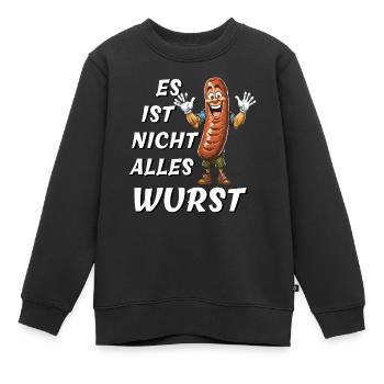 IL N’Y A PAS QUE DES SAUCISSES - Sweat Premium enfant bio - noir - Devant - AI Model Kid Female (0cm)