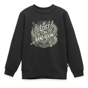 Bei Verlust zurück zum Bandraum - Kinder Premium Organic Sweatshirt - Schwarz - Vorne - AI Model Kid Female (0cm)