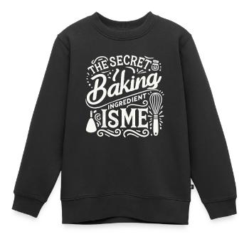 Die geheime Zutat zum Backen bin ich - Kinder Premium Organic Sweatshirt - Schwarz - Vorne - AI Model Kid Female (0cm)