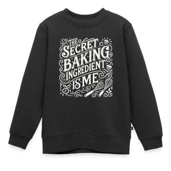 Die geheime Zutat zum Backen bin ich - Kinder Premium Organic Sweatshirt - Schwarz - Vorne - AI Model Kid Female (0cm)
