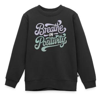 Positivity Citation sur la spiritualité inspirante - Sweat Premium enfant bio - noir - Devant - AI Model Kid Female (0cm)
