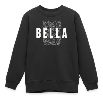 Bella Personalisiert - Name Bella - Kinder Premium Organic Sweatshirt - Schwarz - Vorne - AI Model Kid Female (0cm)